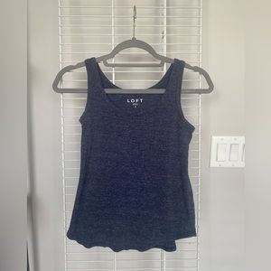 Loft Navy Blue Tank Top Small